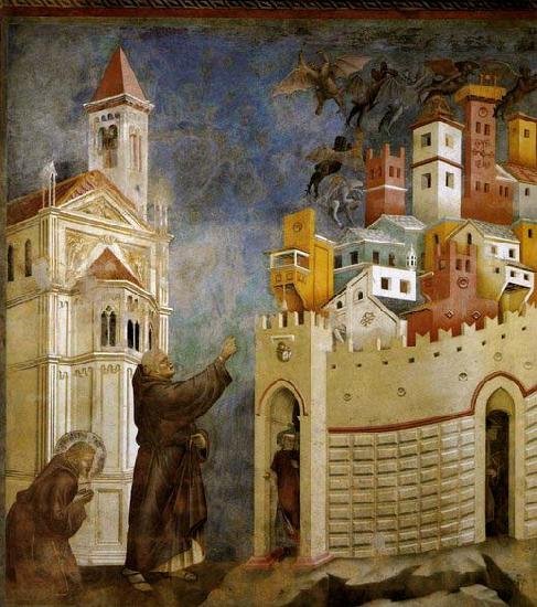 GIOTTO di Bondone Exorcism of the Demons at Arezzo China oil painting art